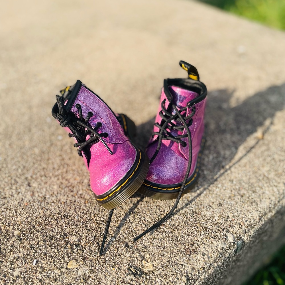 Dr. Martens Pink and Black Boots
